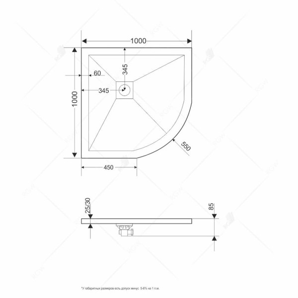 Душевой поддон RGW ST/R-W 100x100 белый (16153100-01)