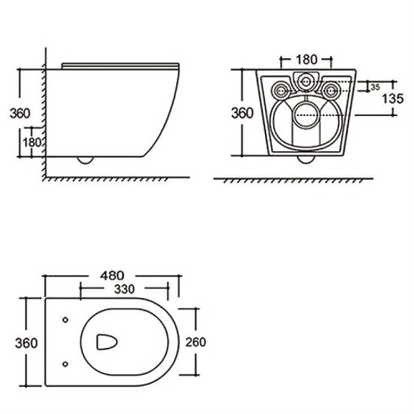 Унитаз подвесной Aquanet Cetus 3.0 W SHORT T с сиденьем с soft-close белый (348005)