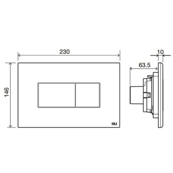 Клавиша смывная Oli Karisma хром глянцевый (641019)