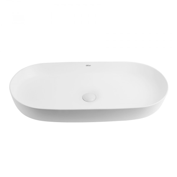 Раковина накладная Abber Bequem 800x400 белый матовый (AC2110MW) Раковина накладная Abber Bequem 800x400 белый матовый (AC2110MW)