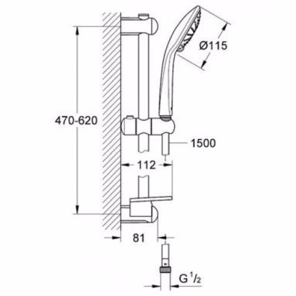 Душевой гарнитур Grohe Euphoria Eco (27242001) Душевой гарнитур Grohe Euphoria Eco (27242001)