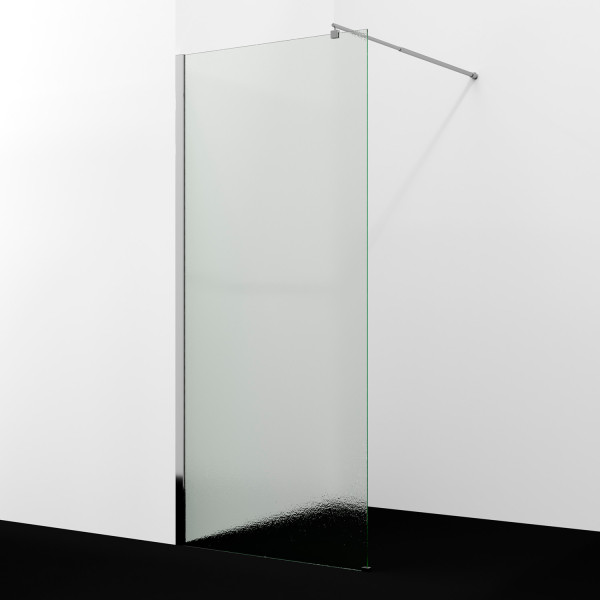 Душевое ограждение WasserKRAFT Rur 110x200 стекло прозрачное текстурное, профиль серебристый (30W46-TXG)