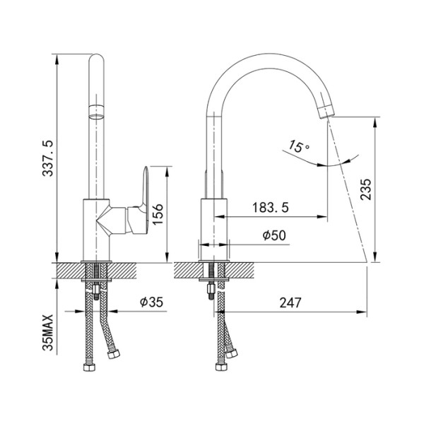 Смеситель для кухни Iddis Cuba (CU1BNJ0i05) Смеситель для кухни Iddis Cuba (CU1BNJ0i05)