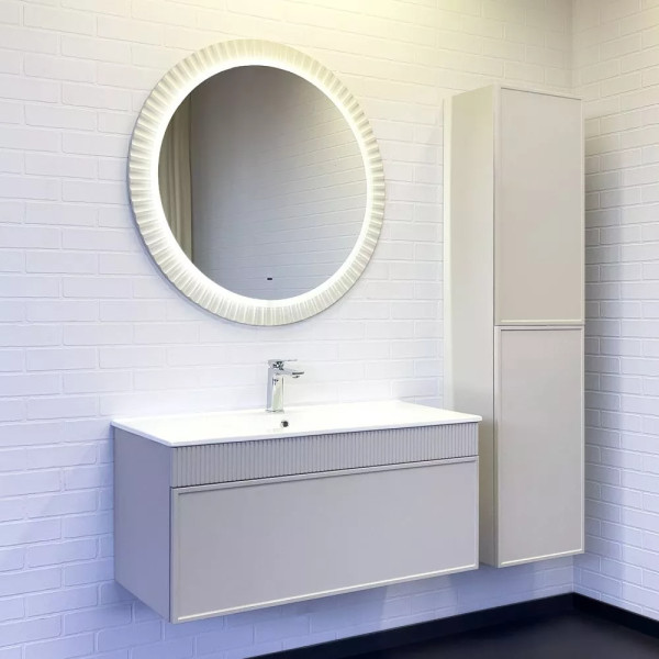 Тумба подвесная с раковиной Comforty Мадрид 1000x460x465 серый шёлк (00-00017880)