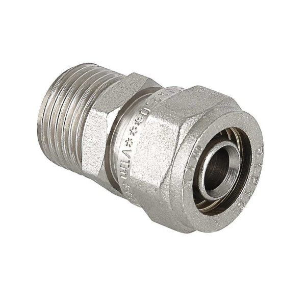 Соединение прямое 16*1/2"Н Valtec (обжим) (VTm.301.N.001604) Соединение прямое 16*1/2"Н Valtec (обжим) (VTm.301.N.001604)