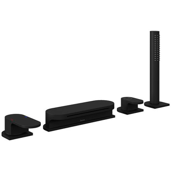 Смеситель для ванны и душа Ravak врезной каскадный CR 025.20BL черный (X070445)