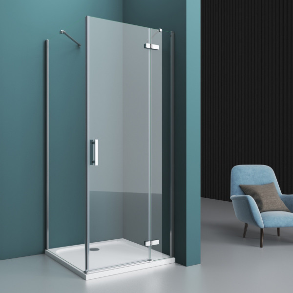 Душевой уголок BelBagno Luce 100x80x195 стекло прозрачное, профиль хром (LUCE-AH-1-100/80-C-Cr) Душевой уголок BelBagno Luce 100x80x195 стекло прозрачное, профиль хром (LUCE-AH-1-100/80-C-Cr)