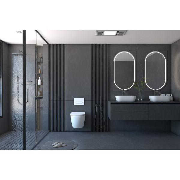 Комплект инсталляция с унитазом и биде Abber с клавишей хром (AC1100-AC0105-AC0120-AC1150-AC0101P)