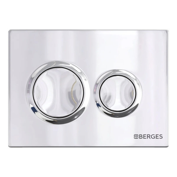 Комплект инсталляция с унитазом Berges Novum кнопка O3 хром глянец, унитаз Vita Rimless 49 см, сиденье с soft-close (043377)