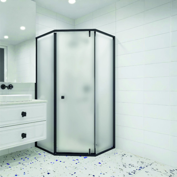 Душевой уголок RGW HO-088B 1000x1000 стекло матовое-сатинат, профиль черный (350608800-24)