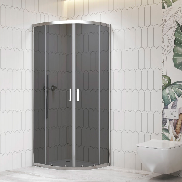 Душевой уголок RGW 80x80x195 стекло тонированное, профиль хром (06095688-31)