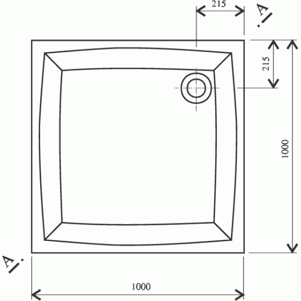 Душевой поддон Ravak Perseus-100 EX 100х100 белый (A02AA01310)