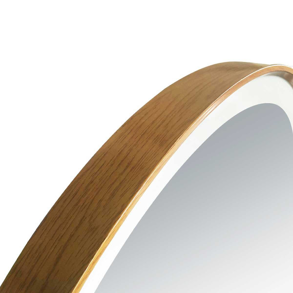 Зеркало Azario D800 сенсорный выключатель с функцией диммера, в алюминиевой раме, цвет дерево (AZ-Z-261CS)