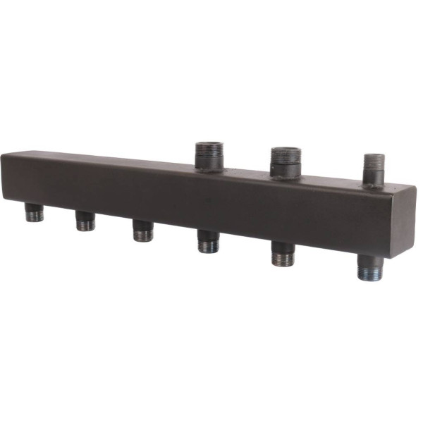 Коллектор распределительный Rommer 1"*1 1/4" на 3 контура (сталь, до 80 кВт) (RDG-0016-004003) Коллектор распределительный Rommer 1"*1 1/4" на 3 контура (сталь, до 80 кВт) (RDG-0016-004003)