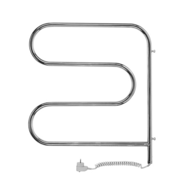 Полотенцесушитель электрический Terminus 25 ПСЭ F-образный поворотный 500х500 сухой ТЭН, 63Вт