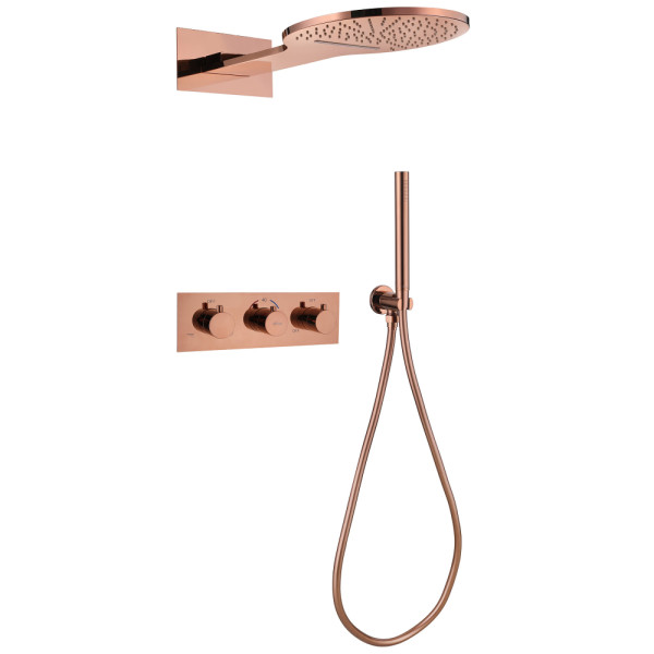 Душевая система Abber Wasser Kreis  Розовое золото (AF8151RG)