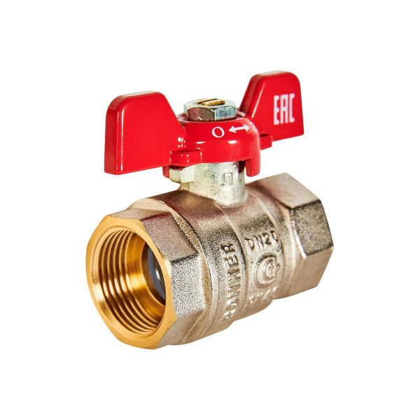 Кран 3/4" ВВ шаровый Rommer (ГОСТ, красная бабочка) RBV-0003-2110220 Кран 3/4" ВВ шаровый Rommer (ГОСТ, красная бабочка) RBV-0003-2110220