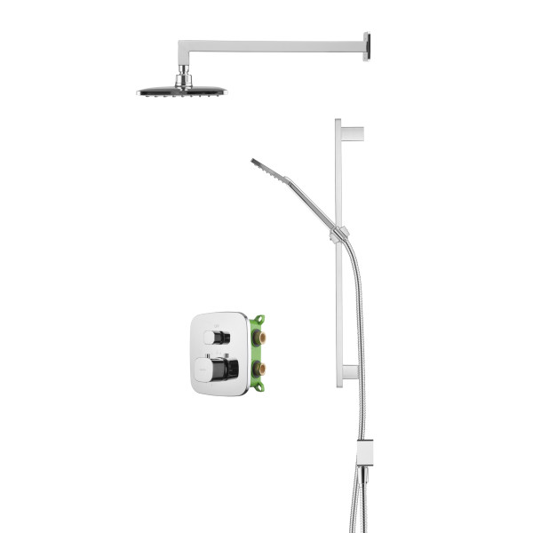 Система душевая Swedbe Platta встраиваемая на 2 выхода хром (5558)