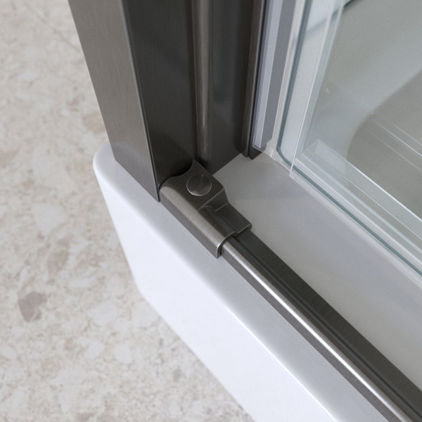 Душевой уголок BelBagno Marino 130x90x195 стекло прозрачное, профиль оружейная сталь матовая (MARINO-2-AH-1-130/90-C-GM)