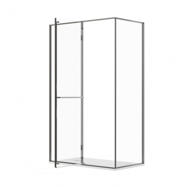 Душевая дверь Roca Apex 120x90x200  L стекло прозрачное, профиль оружейная сталь (Z.RU93.0.789.8)