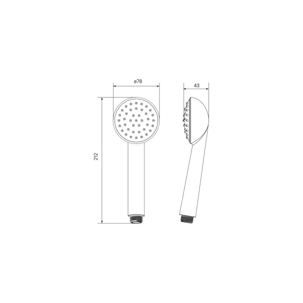 Душевая лейка Milardo Niagara хром (NIA1F78M18)