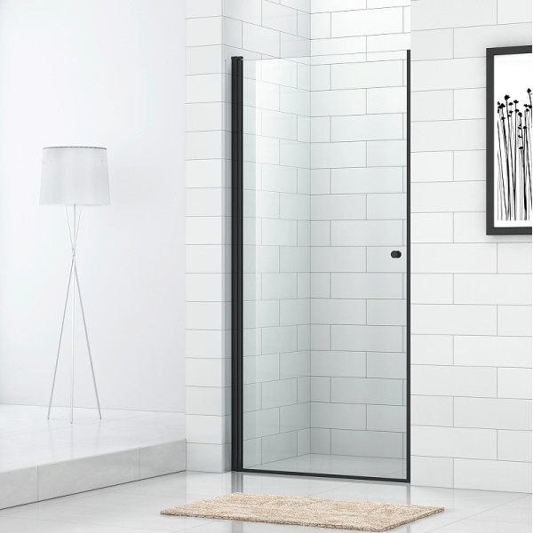 Душевая перегородка Cezares Eco 70x190 стекло прозрачное, профиль черный (ECO-O-B-1-70-C-NERO)