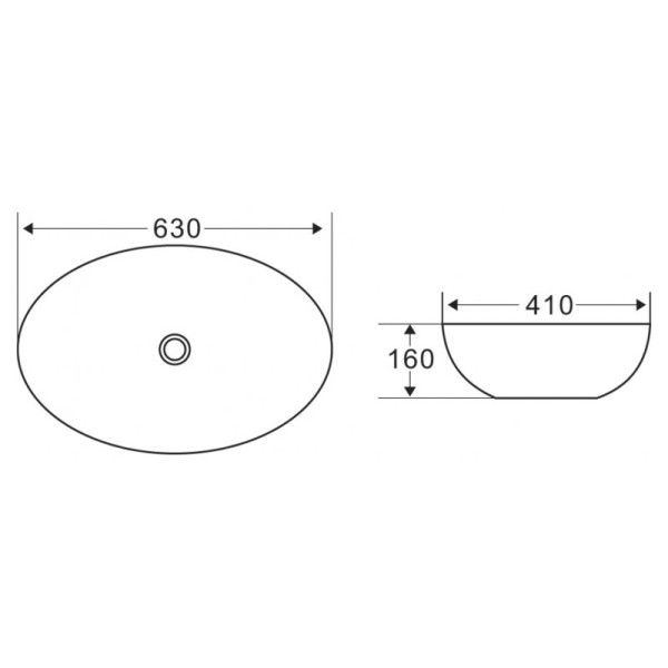 Раковина накладная Iddis 63x41 белая (BB1104)