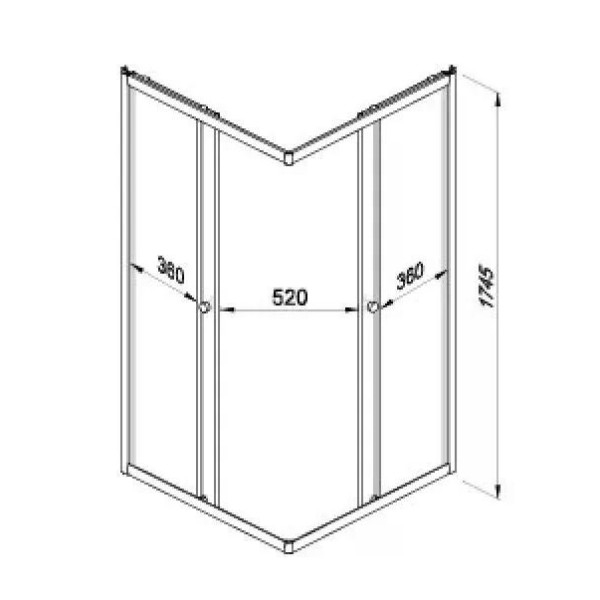 Душевой уголок Triton Вельвет 90x90  стекло матовое, профиль белый (DK362)