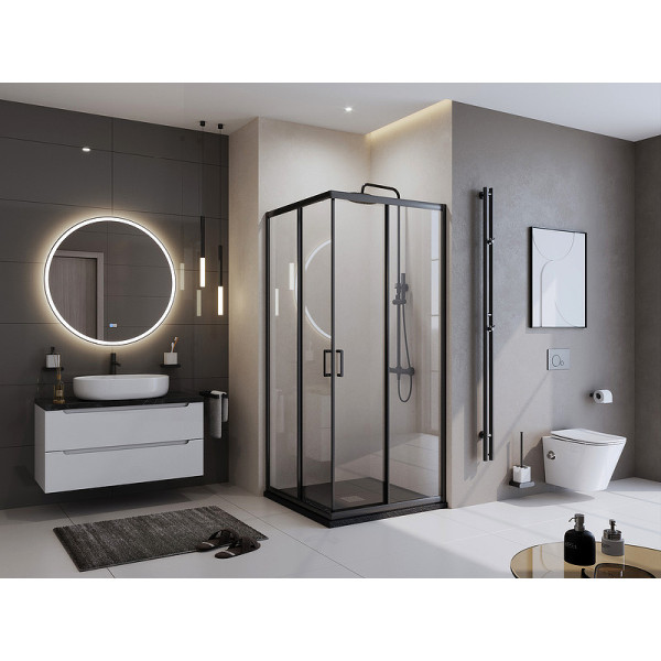 Душевой поддон BelBagno Uno 90x90x3,5 черный матовый (TRAY-MR-UNO-A-90-3,5-NERO-CR)
