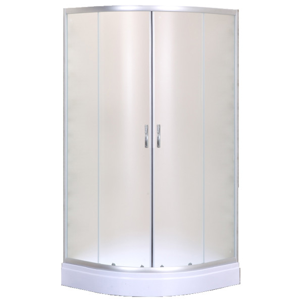 Душевой уголок Loranto 100x100x195 стекло матовое, профиль сатин (CS-8025S 10*10*195)