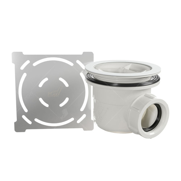 Комплект: Душевая дверь RGW PA-017+поддон RGW ST W+сифон RGW S-010 стекло прозрачное, профиль хром (35901712-11)