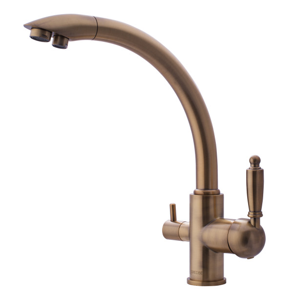 Смеситель для кухни Swedbe Selene Plus с каналом для фильтрованной воды бронза (8043)