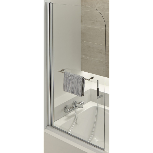 Душевые шторки для ванн Jacob Delafon Odeon up 80x145 стекло прозрачное, профиль хром (E4932-GA)