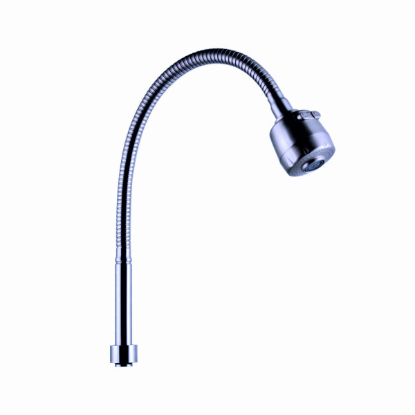 Излив Fashun 55 см c насадкой для кухон. смес. SUS30 см4, крепление гайка белый (N7310)