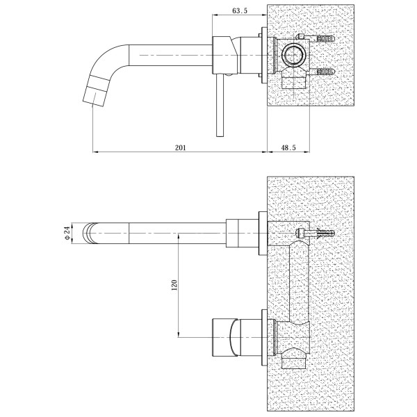 Смеситель для раковины Esko золотой (SM28Gold)