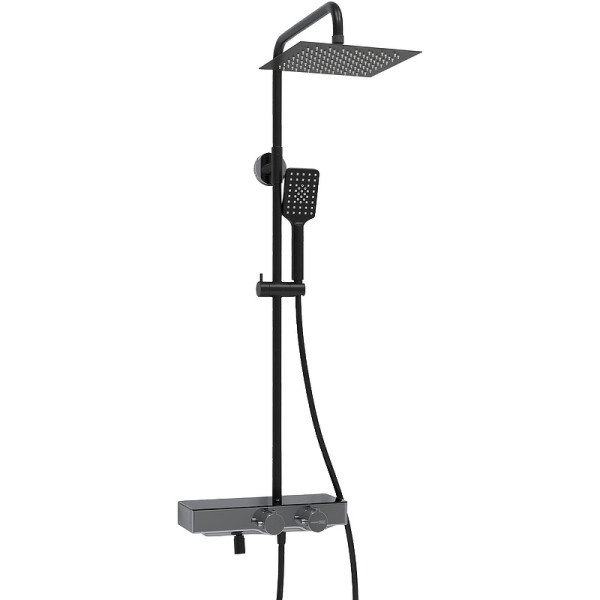 Душевая система WasserKRAFT черная (A114.255.130.CB Thermo)