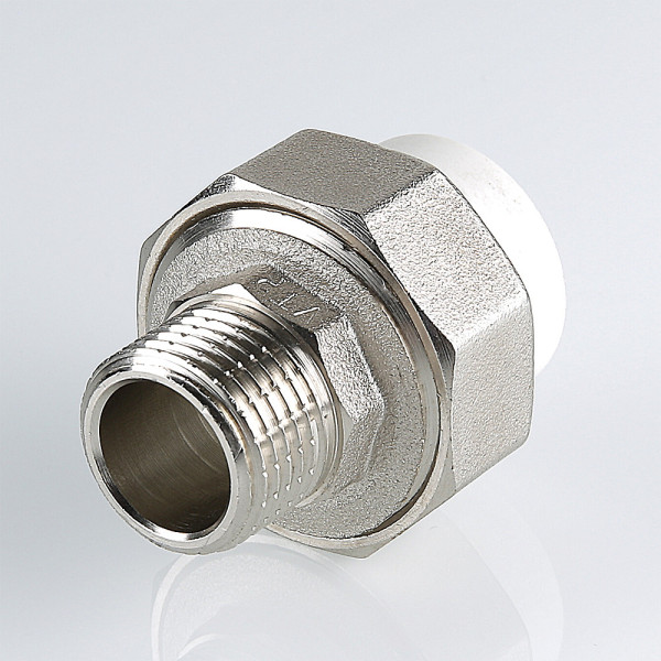 Сгон PP-R 25*3/4"Н VALTEC (латунь, белый) VTp.761.0.02505