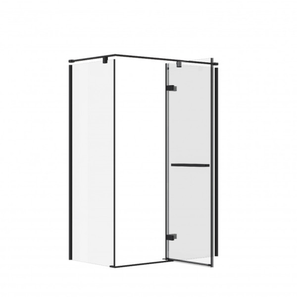 Душевая дверь Roca Akropolis 140x80x200  R стекло прозрачное, профиль черный матовый (Z.RU93.0.790.5)