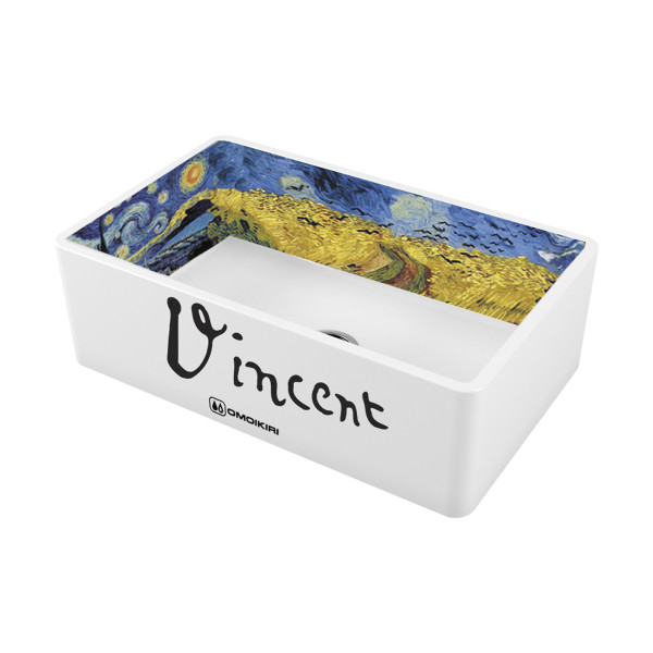 Мойка для кухни врезная Omoikiri Mikura 76-Vangogh Natceramic/белый (4993024)