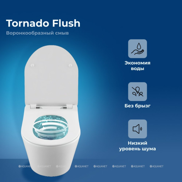 Унитаз подвесной Aquanet SMART W T с сиденьем с soft-close белый (332172)