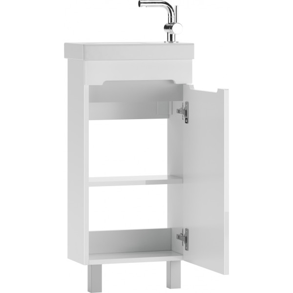 Тумба напольная Como 40 Аура без ящика Айсберг Домино (DA2504T)