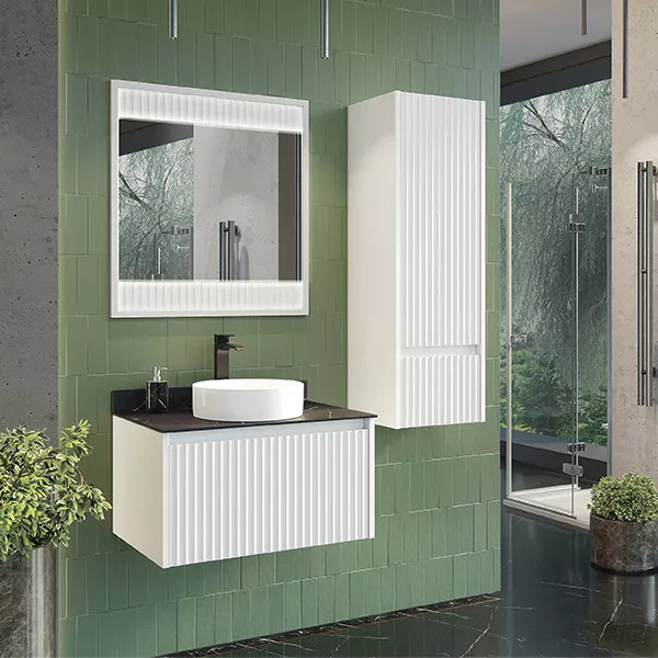 Пенал подвесной Comforty Марсель 400x405x1200 белый матовый (00-00012273)