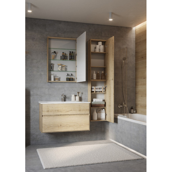 Шкаф подвесной Aquaton Либерти 400x200x900 дуб эльвезия (1.A280.0.03L.YC7.0)