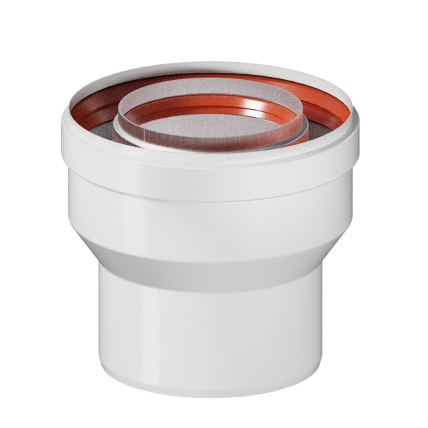 Адаптер дымохода Okseler с D60/100 на 80/125 коаксиальный  (oks00118)