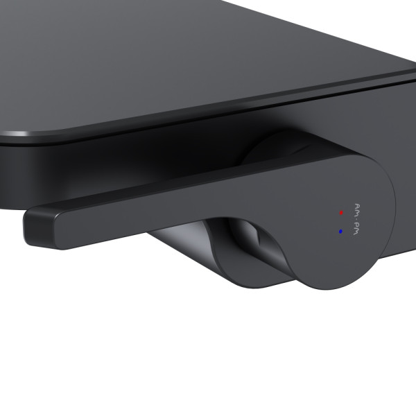 Смеситель на раковину AM.PM Func с полкой и каскадным изливом, черный (F8F72722)