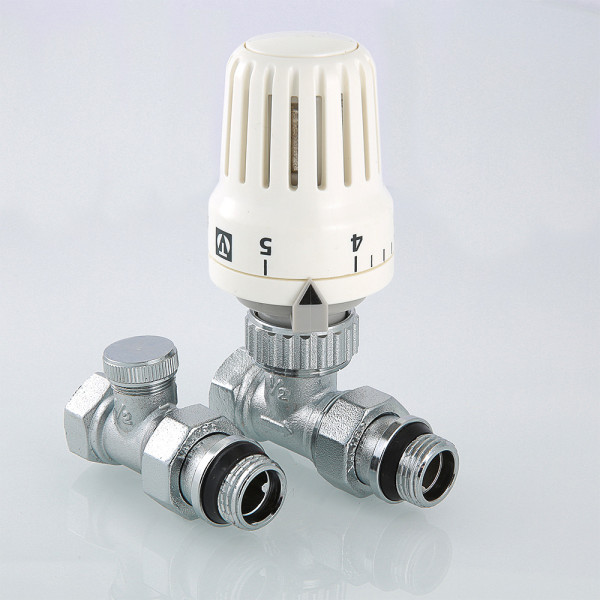 Комплект термостатический прямой 1/2" Valtec VT.046.N (3 в 1) (VT.046.N.04) Комплект термостатический прямой 1/2" Valtec VT.046.N (3 в 1) (VT.046.N.04)