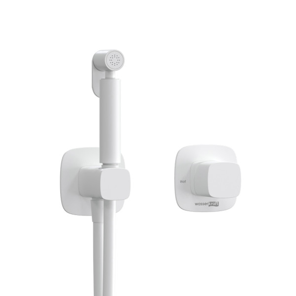 Смеситель с гигиеническим душем встраиваемый WasserKRAFT белый (A9551.328.243.232)