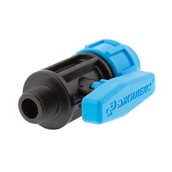 Кран шаровый 20*1/2"Н Джилекс (для п/э трубы, PP) (9364)