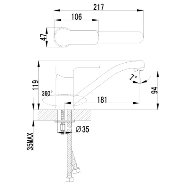 Смеситель для кухни Lemark Grace (LM1504C)