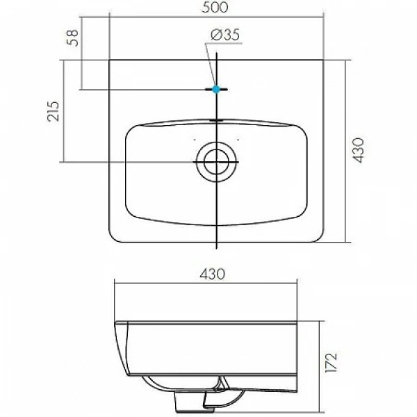 Тумба-умывальник Aquaton Кантри 50 Бел/Дуб Верона/1WH302184 Раковина НЕО-50 (1A2578K0AHB20)